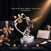 teching mechanical hummingbird model steampunk diy metal assembly kit