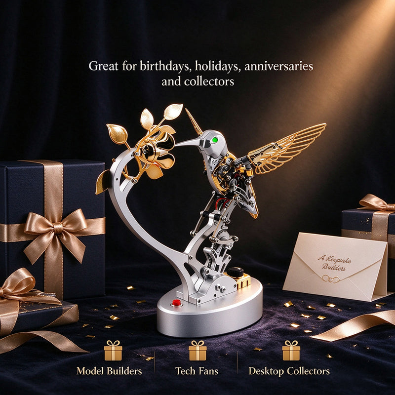 teching mechanical hummingbird model steampunk diy metal assembly kit