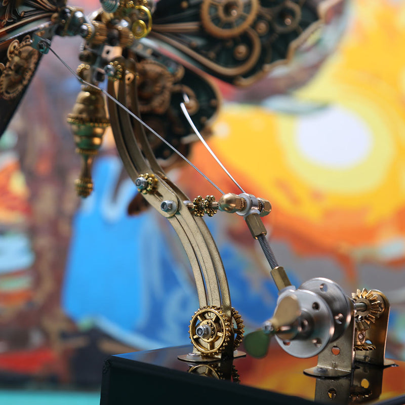 Mechanical 3D DIY Dynamic Butterfly Metal Model Building Kits with Music Box - EngineDIY