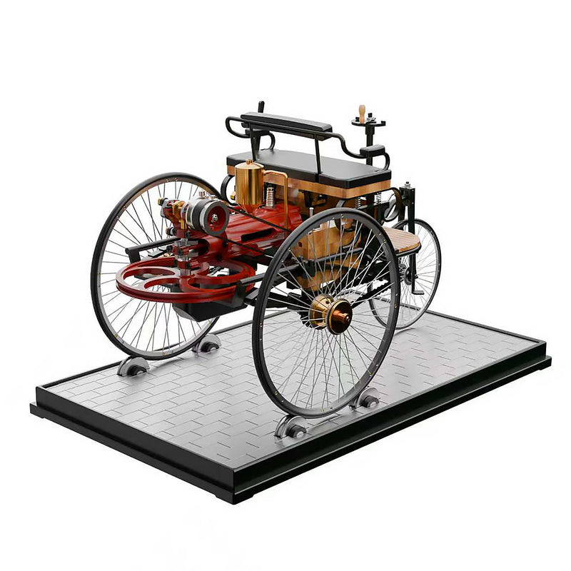 TECHING 1st Generation Retro Tricycle DIY Model – Metal Assembly Mechanical Model Kit, Educational & Collectible Gift for Adults - EngineDIY