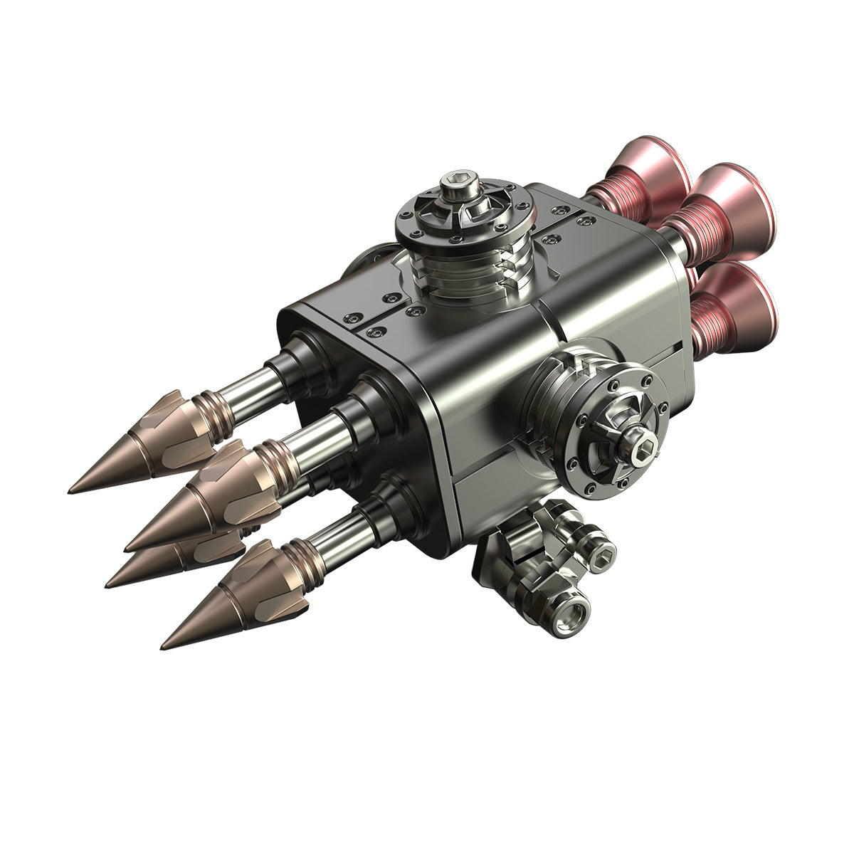 Weapons Accessories for Mechanical War Spider 3D Assembly Model Kit