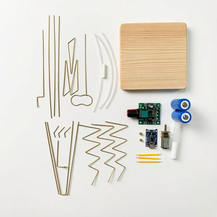 diy metal industrial-style windmill lamp model kit - rotatable creative desktop lamp