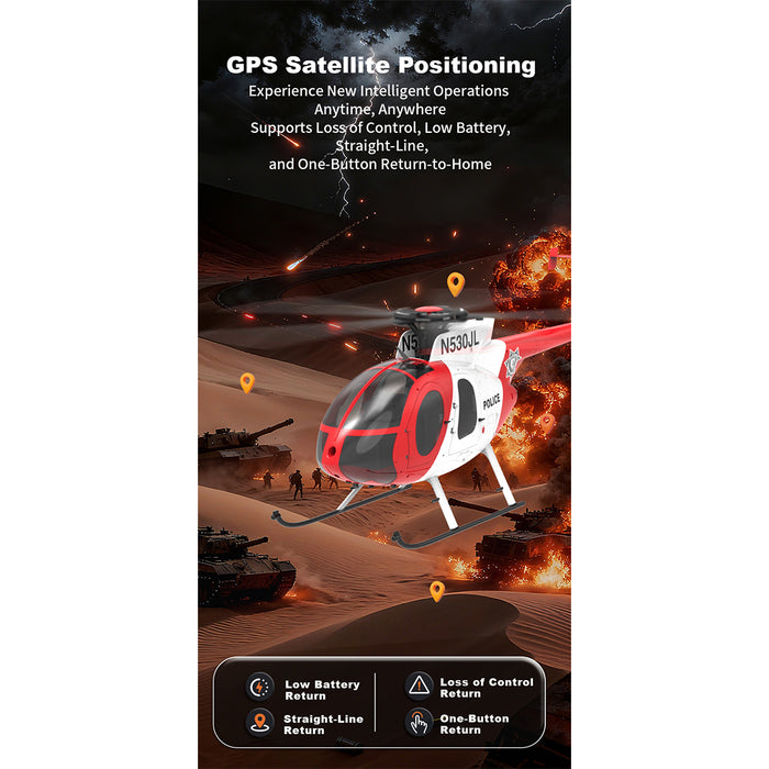 YU XIANG F119S MD500 1/16 Scale 250-Class RC Little Bird Helicopter – Flybarless 2.4G 9CH RTF Model with 6G/3D Flight Modes