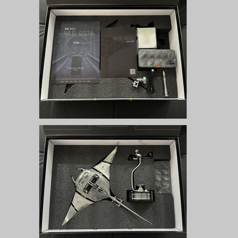 Manta Ray Mechanical Marine Biological 3D Metal Assembly Model with Lights - EngineDIY