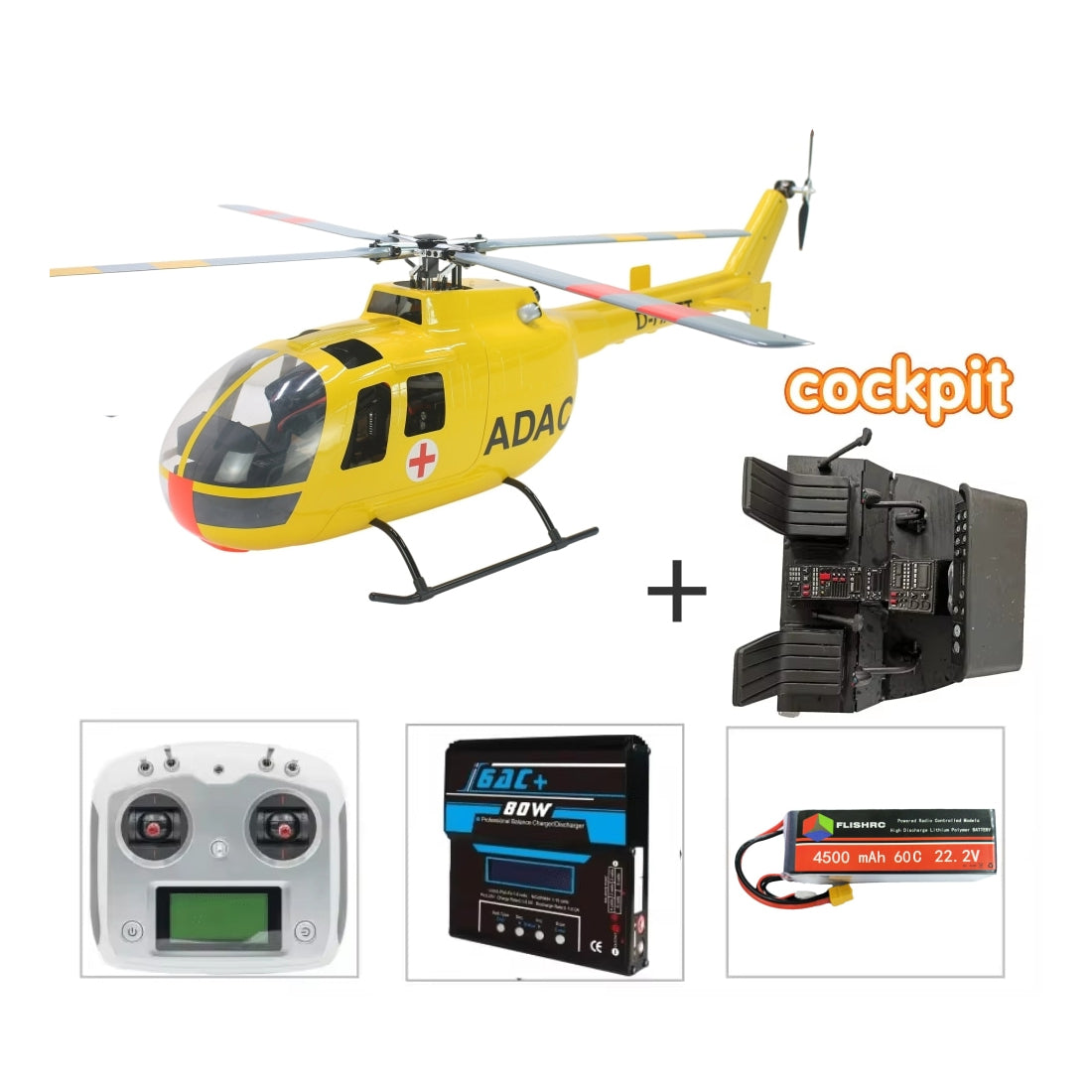  Fl500 Bo105 500-Class 2.4g 6ch Scale Rc Helicopter With L7 Flight Controller & 4-Mode Gps Positioning