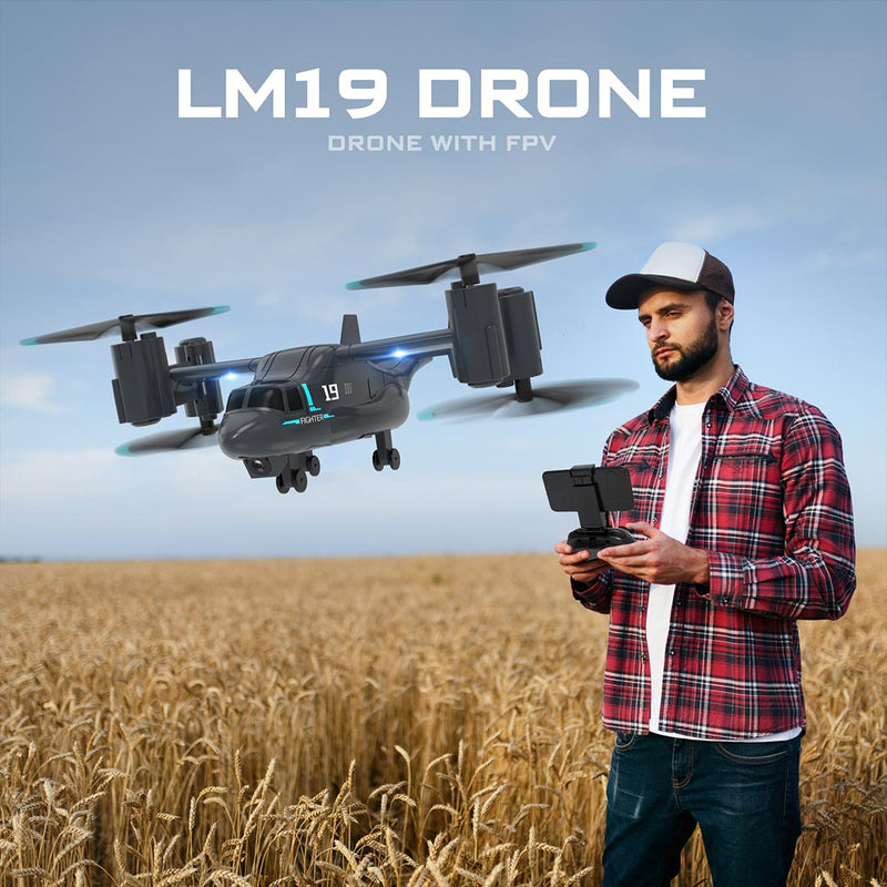 lmrc v-22 2.4g 6ch land/air dual-mode scale rc helicopter model with optical flow positioning