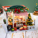wood handcrafted miniature christmas candy house model kit