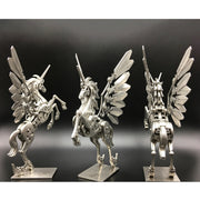 3d stainless steel mechanical unicorn diy assembly model kit, desktop decoration gift for adults and collectors