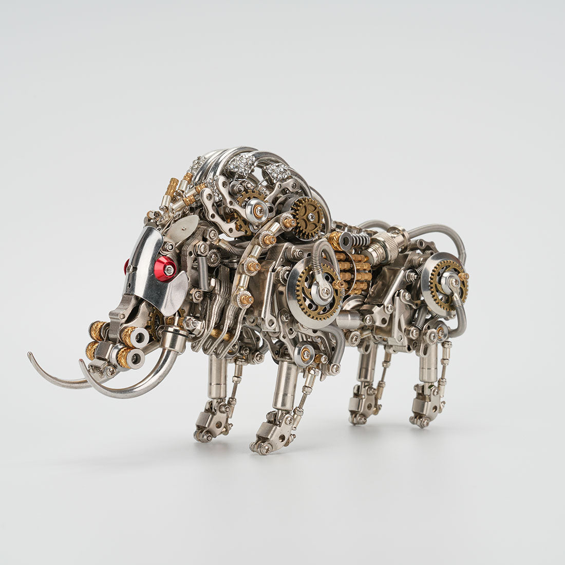 Raging Tusk 3D Metal Mechanical Boar Model Kit–DIY Steampunk Animal Assembly for Desktop Display
