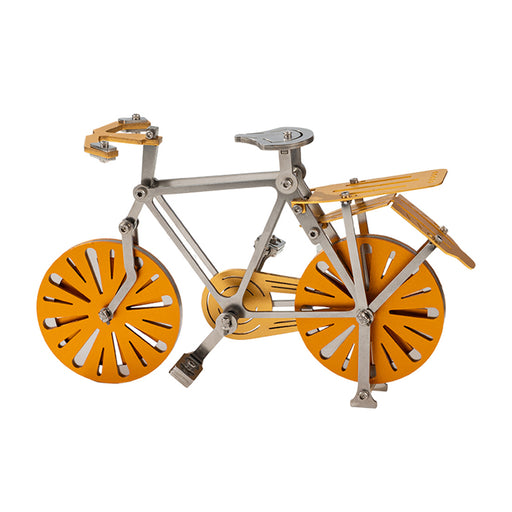 3d metal puzzle bike diy mechanical assembly model kit – stainless steel bicycle, desktop collectible craft for mechanical enthusiasts (105+pcs)