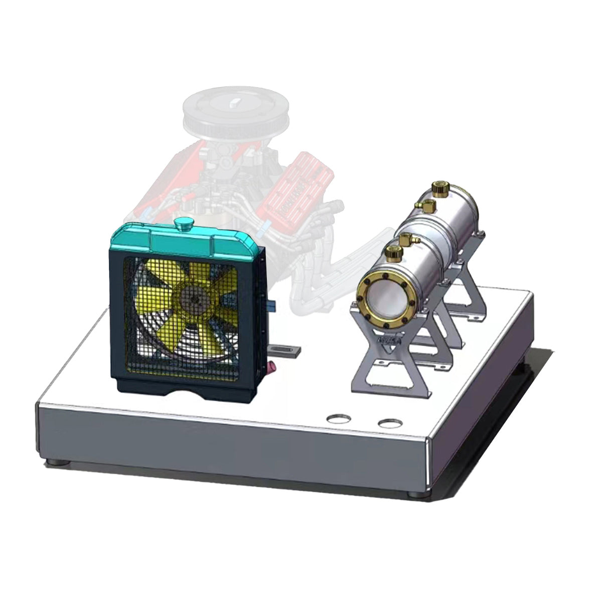 toyan fs-v800wgpc v8 engine with starter kit, stand and accessories-one key start