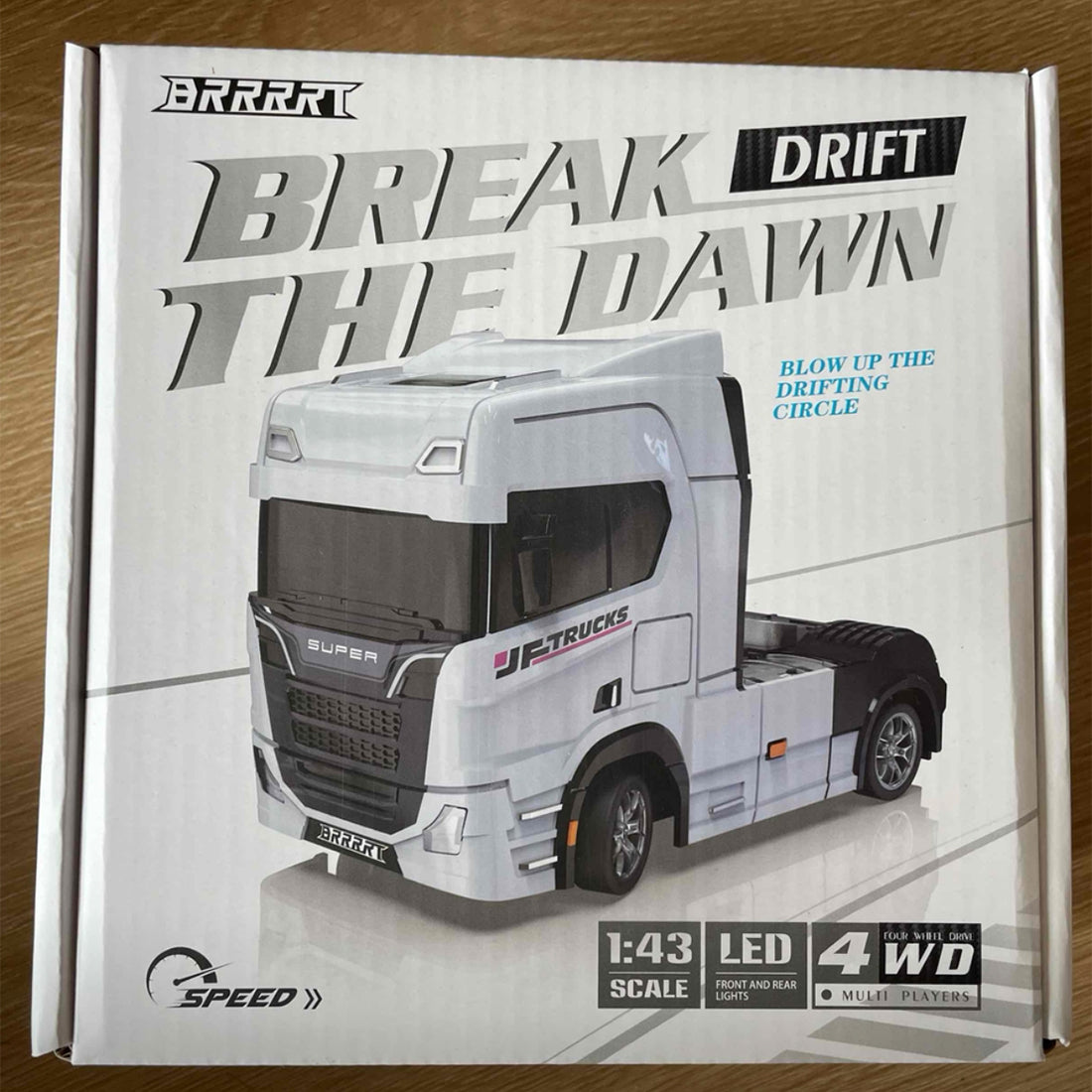 1/43 scale 2.4g full proportional rc semi-truck with opening doors