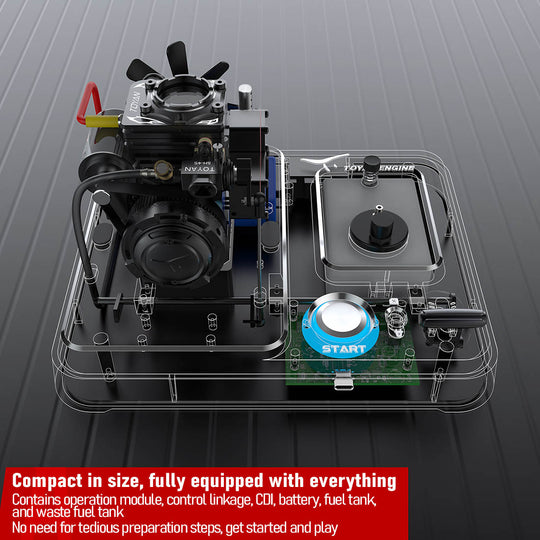 Toyan Engine FS-S100AT Transparent Nitro-Methanol Gasoline RC Engine - enginediy