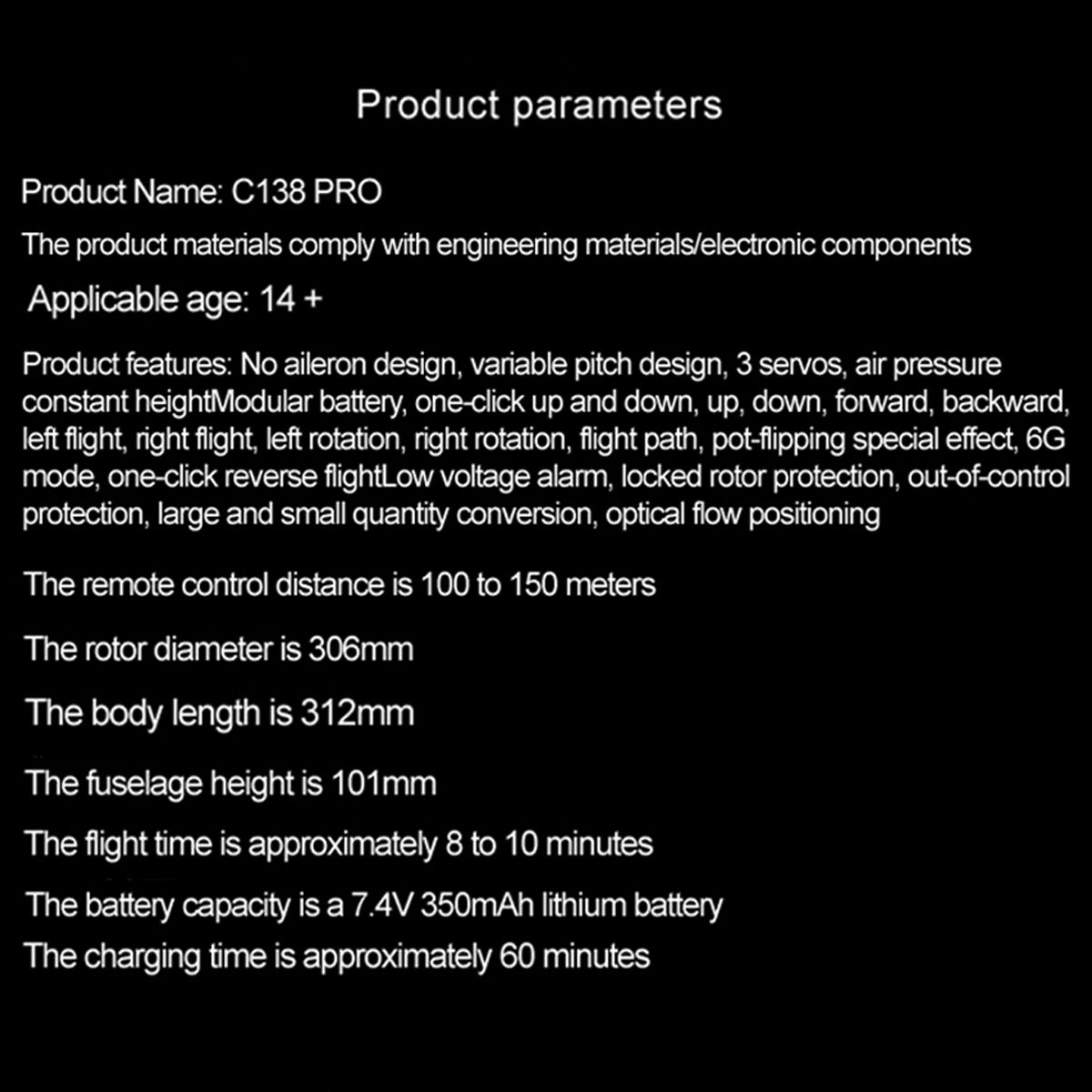 rc era c138pro 1/33 scale bell 206 2.4g 6ch flybarless single-rotor rc helicopter model with one-touch inverted flight (rtf version/police livery)
