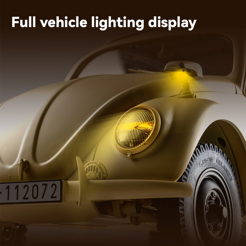 1/12 scale 2.4g 4ch rc military vehicle model with switchable 2wd/4wd, led light effects