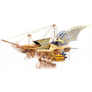 3D Wooden Steampunk Puzzle Toy Model DIY Fantasy Spaceship Handicraft Masterpiece - EngineDIY