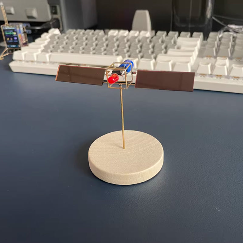 solar powered metal wire satellite diy electronic sculpture kit--enginediy