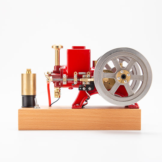 Moteur Hit and Miss Engine 6 cc monocylindre en métal 4 temps à combustion interne avec dispositif d'allumage, collection cadeau 