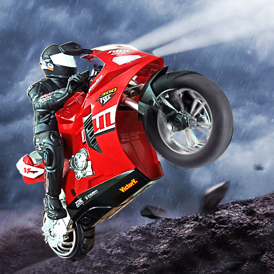 1/6 scale 2.4ghz rc dual-motor electric two-wheel self-balancing motorcycle model with six-axis gyroscope