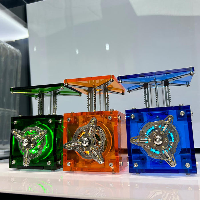 luminous acrylic mechanical display base diy metal stand