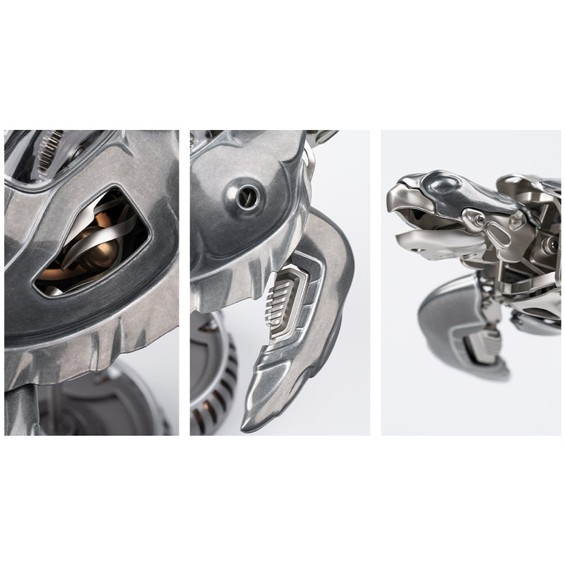 mechanical turtle diy metal assembly kit with lights