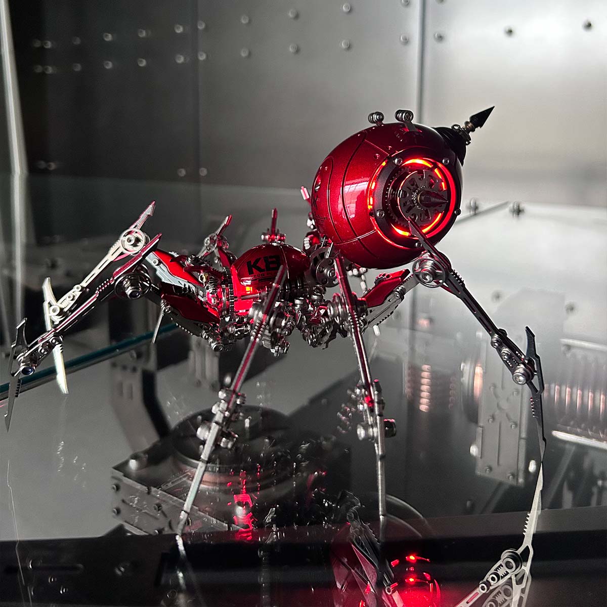 steampunk mechanical war spider 3d assembly model kit – build your own industrial arachnid artillery