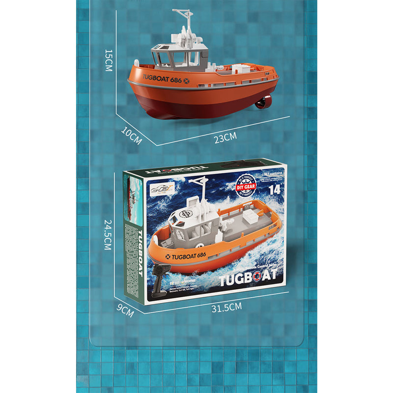 1/72 2.4ghz rc electric tugboat model rtr version