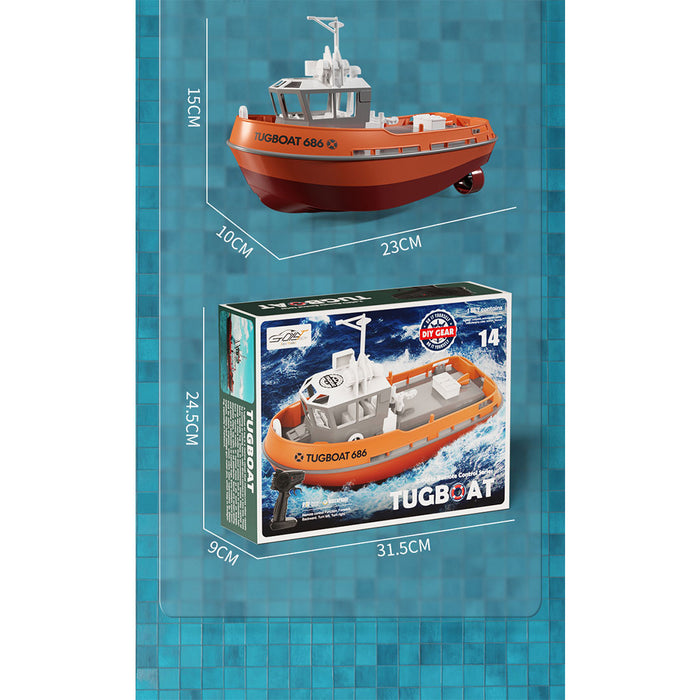 1/72 2.4ghz rc electric tugboat model rtr version