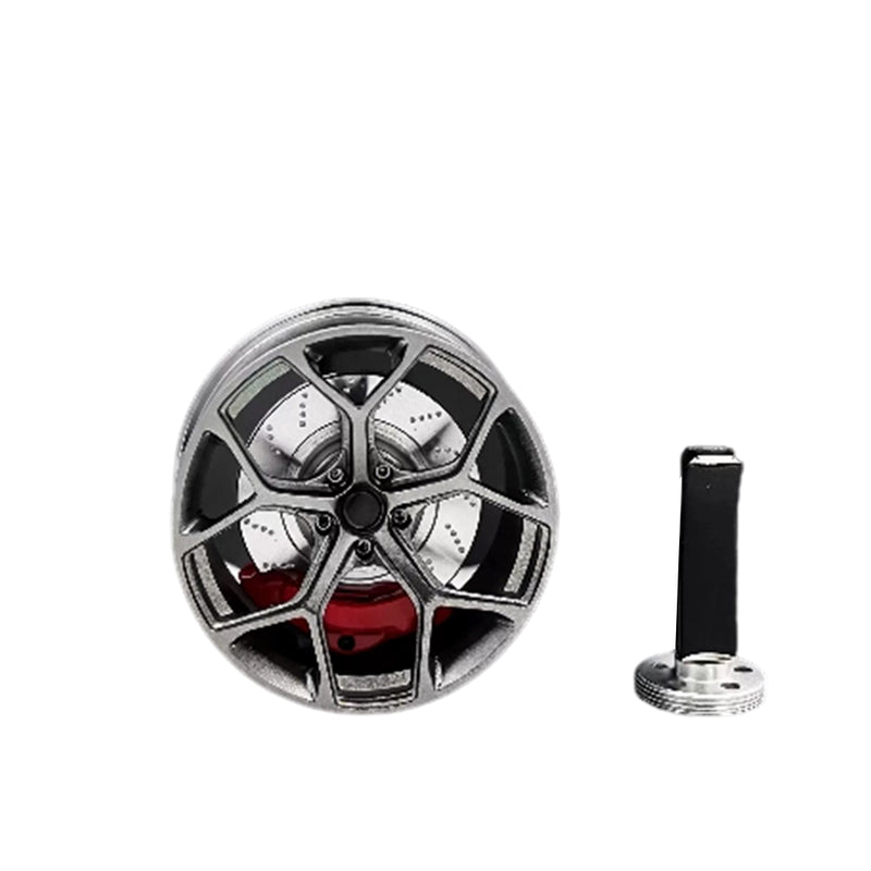 mini wheel rim car air freshener, cnc aluminum alloy magnetic vent clip diffuser, rotating auto interior decoration