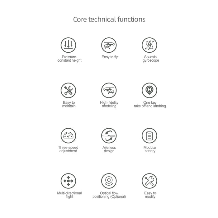 rc era a61 1/52 scale airwolf 2.4g 4ch single rotor flybarless mini rc helicopter model with optical flow altitude hold rtf