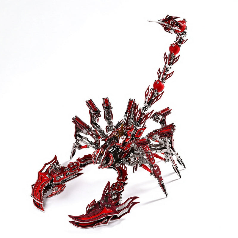 3d metal mechanical scorpion model kit with led & interchangeable claws
