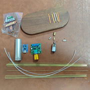 diy metal wire five-vane windmill led lamp kit – hand soldering assembly model