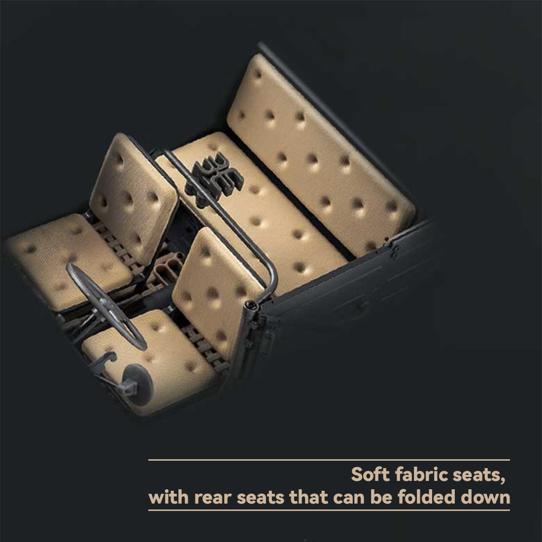 1/12 scale 2.4g type 82 rc barrel vehicle model with 4-wheel independent suspension