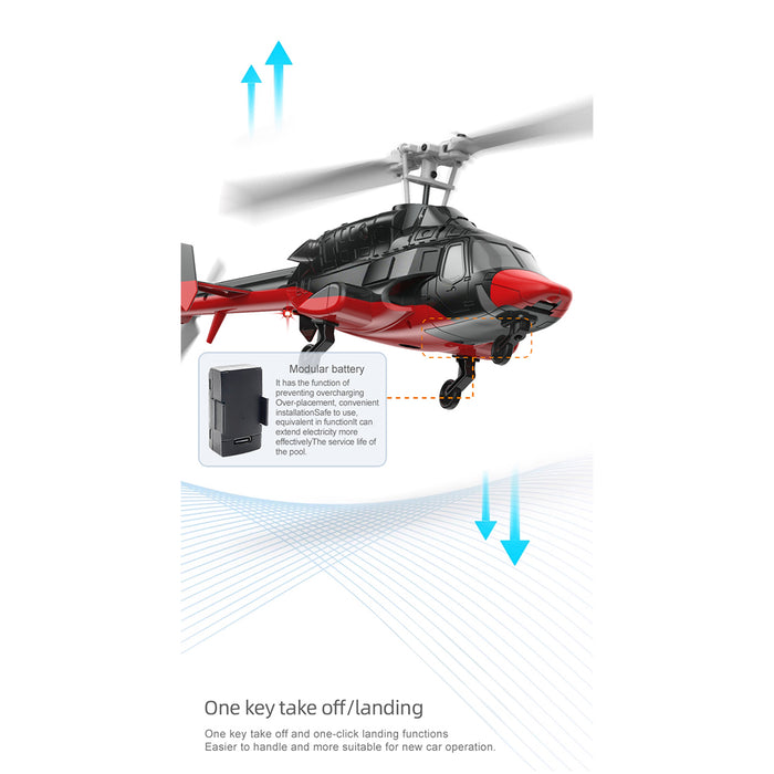 rc era a61 1/52 scale airwolf 2.4g 4ch single rotor flybarless mini rc helicopter model with optical flow altitude hold rtf
