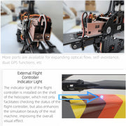 FLISHRC Eurocopter AS350 500-Class RC Helicopter 2.4G 6CH with L7 Flight Controller & 4-Mode GPS Positioning – RTF Version - EngineDIY