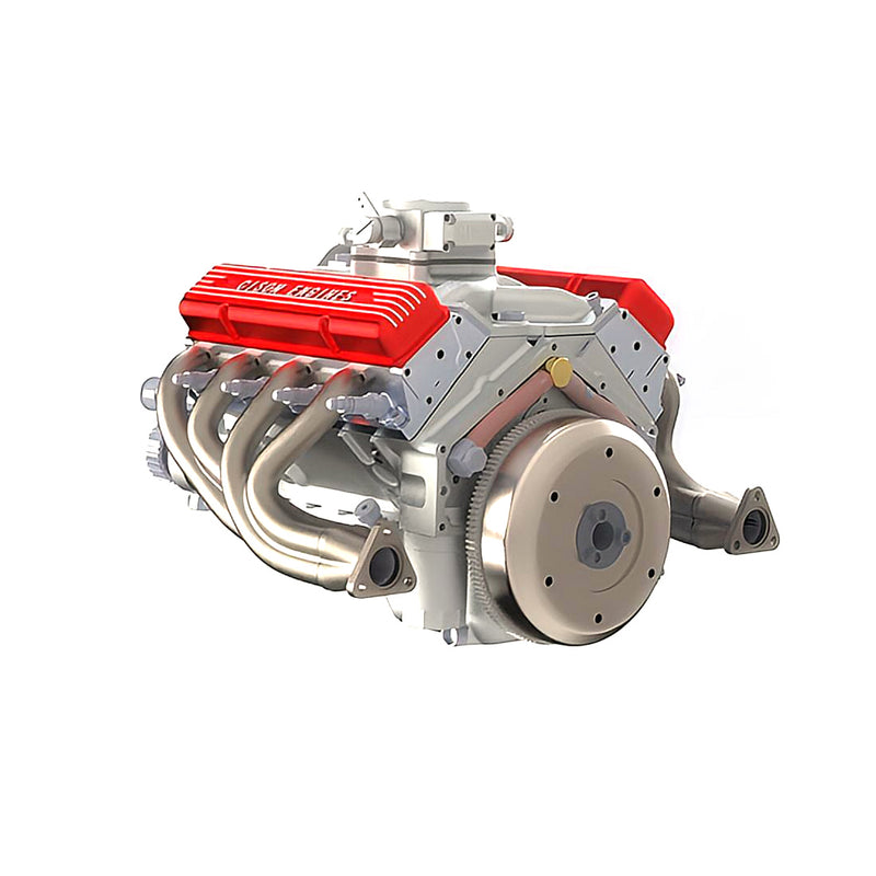 CISON Small-block 44CC 1/6 Scale Water-Cooled OHV 4-Stroke V8 Gas Engine Internal Combustion Engine - Build Your Own V8 Engine that Works - EngineDIY
