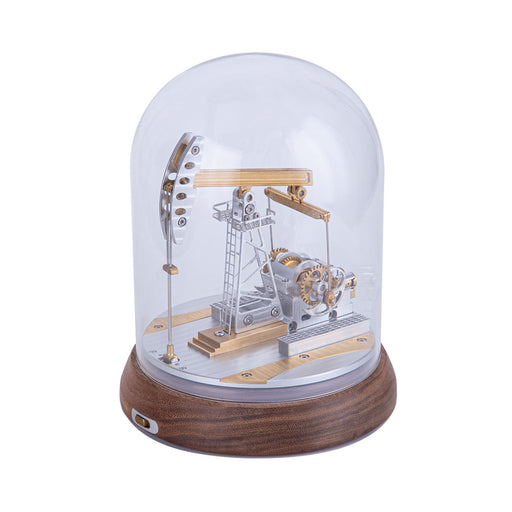Travelling beam oil pumping machines model with North American black walnut base