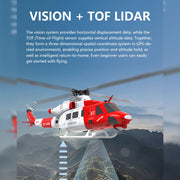 goosky e2 uh-1y 2.4g 6ch dual brushless direct drive rc rescue simulation helicopter model with lidar positioning