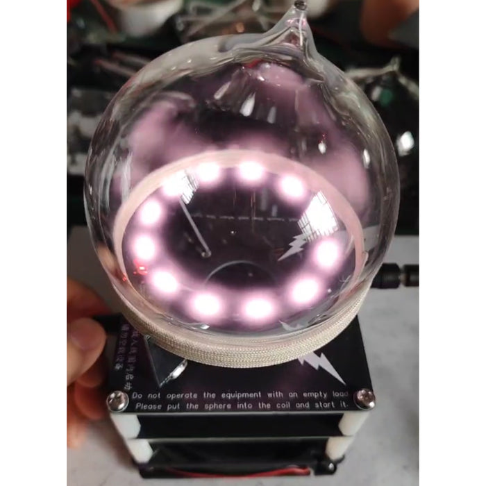 Plasma Energy Light Sphere, Magnetic Field Neon Gas Display Lamp Ring Plasma Sphere-Interactive Science Desk Toy