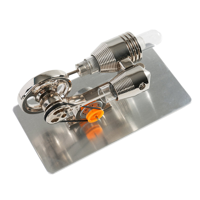single cylinder stirling engine model with usb light & fan