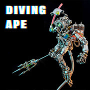 3D Mechanical Diver Ape DIY Metal Assembly Model Colorful Creative Ornament -700+PCS - EngineDIY