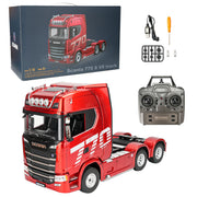 1/18 scale 6x4 770s heavy duty tractor truck - rc semi trailer model with rear wheel drive