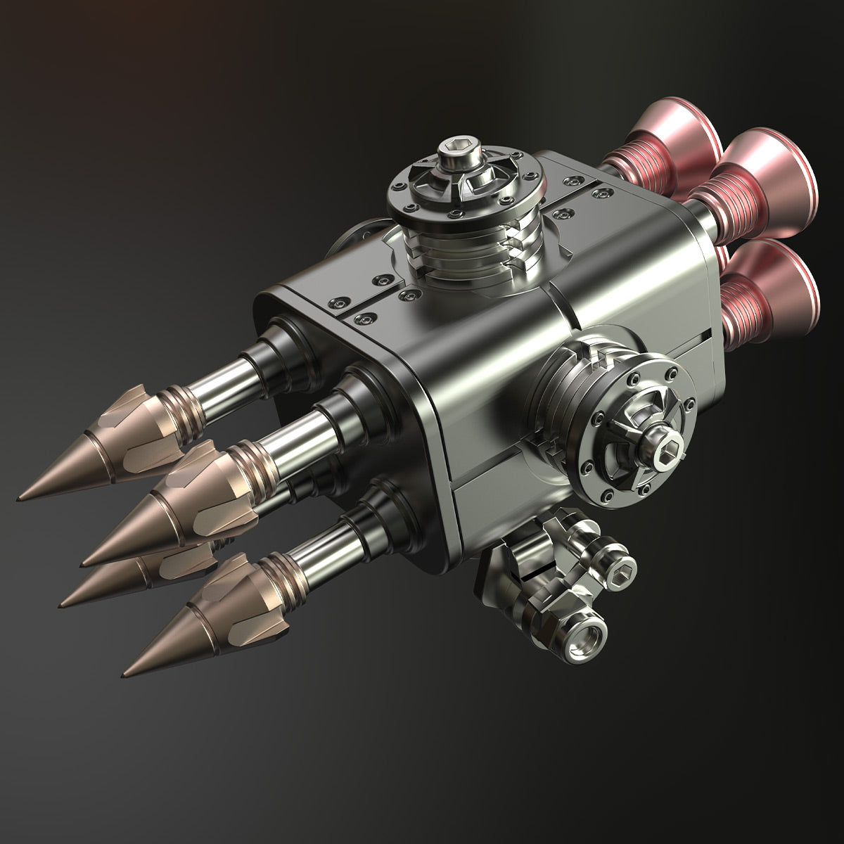 Weapons Accessories for Mechanical War Spider 3D Assembly Model Kit