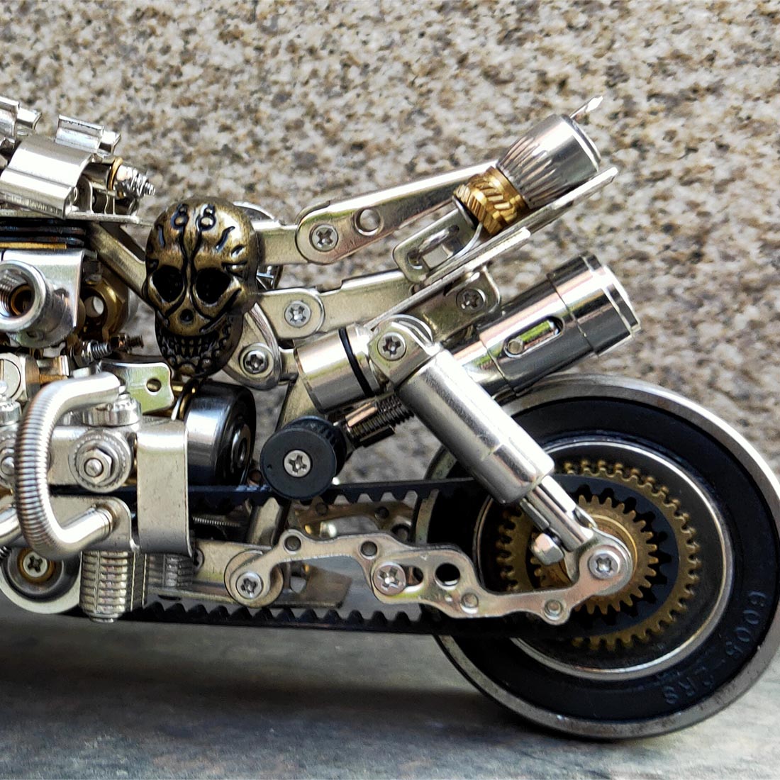 desperate pursuit motorcycle 3d diy metal assembly model creative ornament