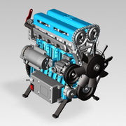 V4 Car Engine Assembly Kit Full Metal 4 Cylinder Car Engine Building Kit - EngineDIY