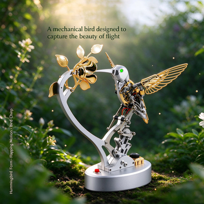 teching mechanical hummingbird model steampunk diy metal assembly kit