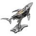 3d metal mechanical humpback whale model kit– diy marine creature assembly puzzle toy