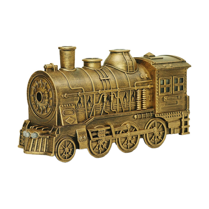 train shape essential oil diffuser humidifier with dual-color led light