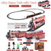 alloy electric train set model with carriage and long track - gift for boys and girls