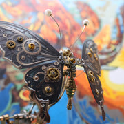 Mechanical 3D DIY Dynamic Butterfly Metal Model Building Kits with Music Box - EngineDIY